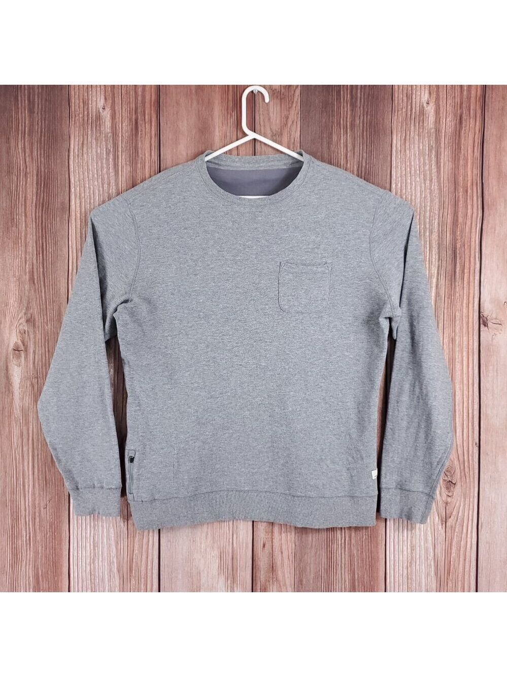 *READ* Vuori Mens Size XXL Jeffreys Pullover Crewneck Sweatshirt Gray Pockets